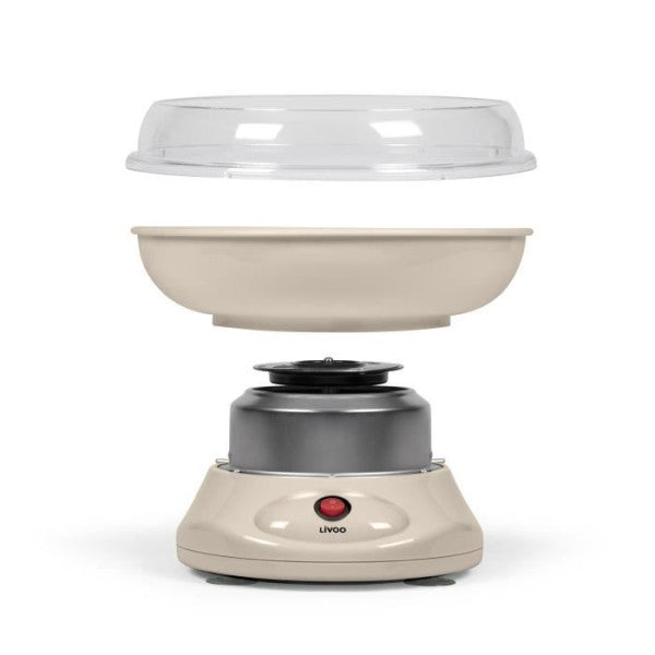 Machine A Barbe A Papa  - Livoo - Dom468c - 450w - Cuve Et Couvercle A Livoo - Mathon - 2