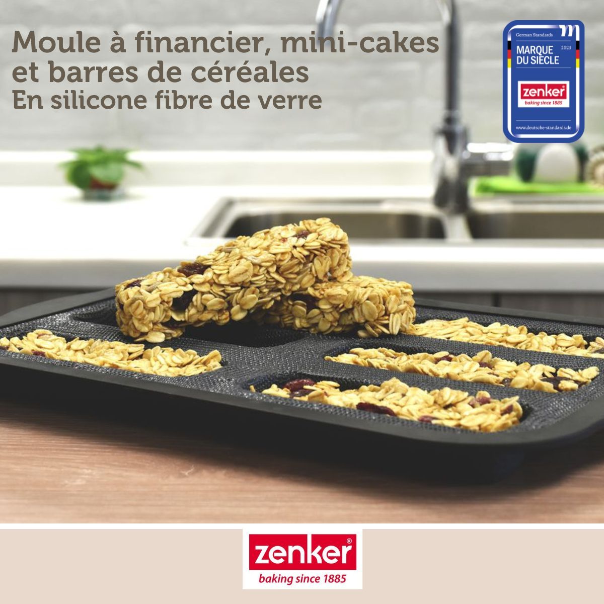 Moule 6 financiers 26 x 22 cm Zenker Silicone fibre de verre Zenker - Mathon - 2