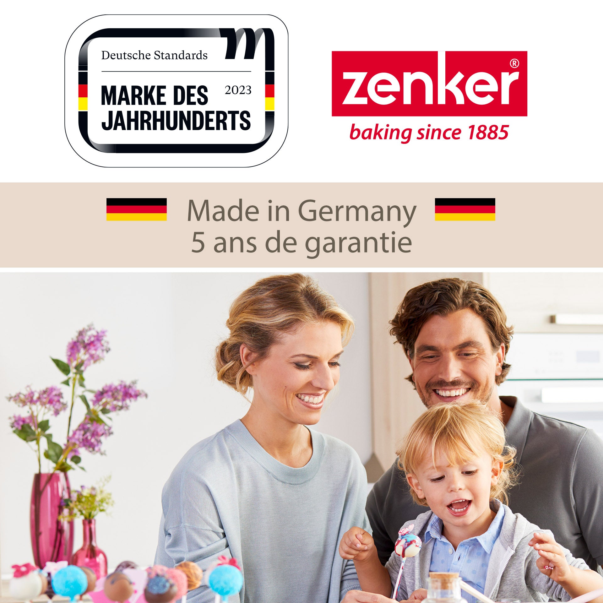 Moule à charnière carré avec couvercle 23 cm Zenker Bake Click and Go Zenker - Mathon - 8