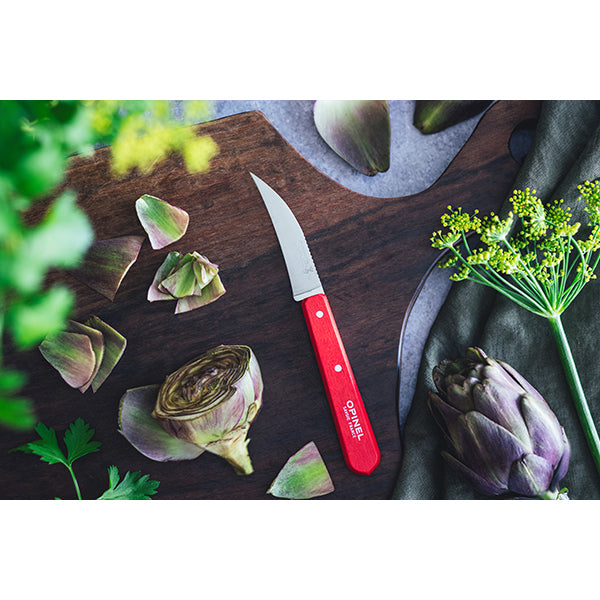 Couteau à légumes N°114 lame inox 7 cm rouge Opinel - Mathon - 2
