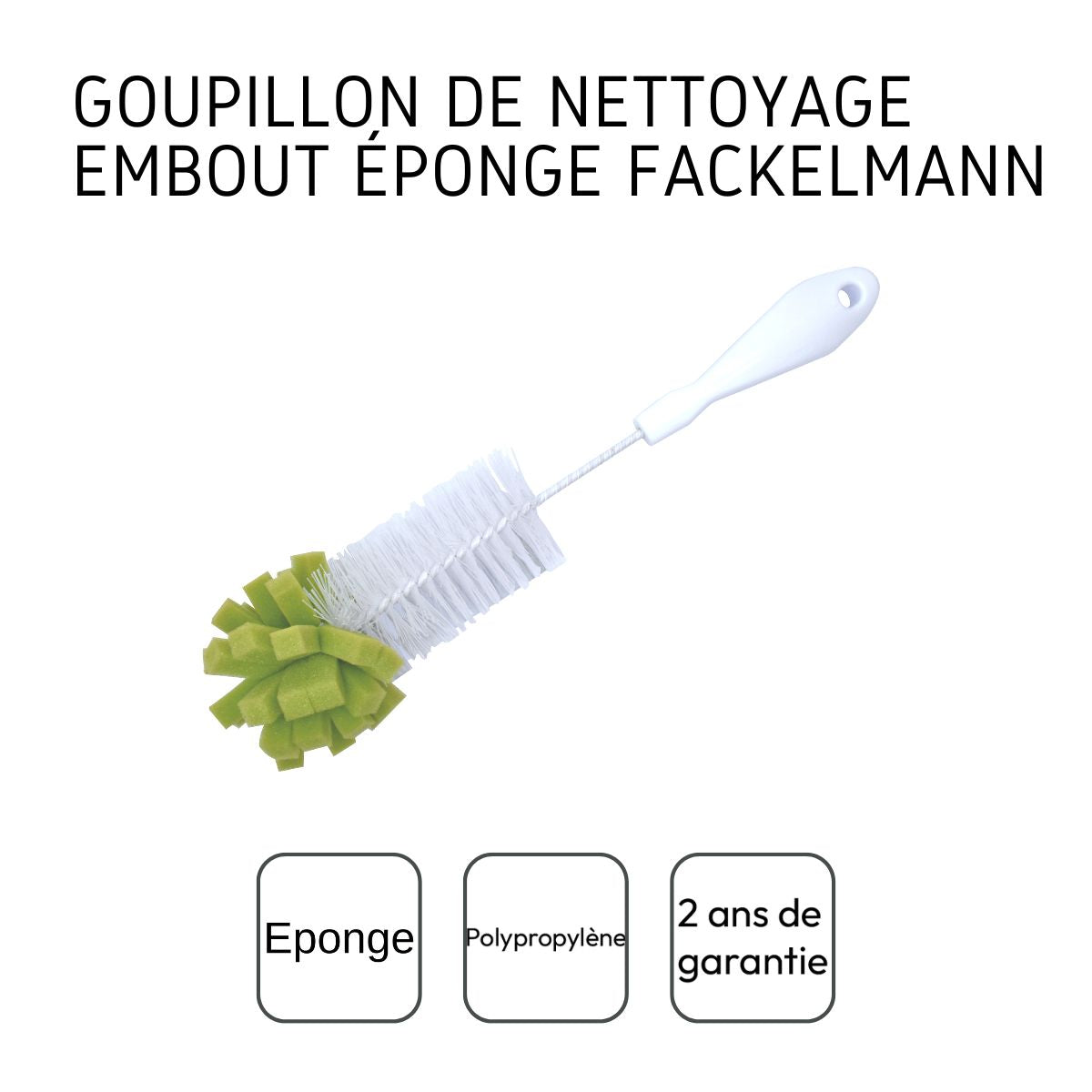 Goupillon pour bouteille avec embout éponge 30 cm  Tecno Fackelmann - Mathon - 4