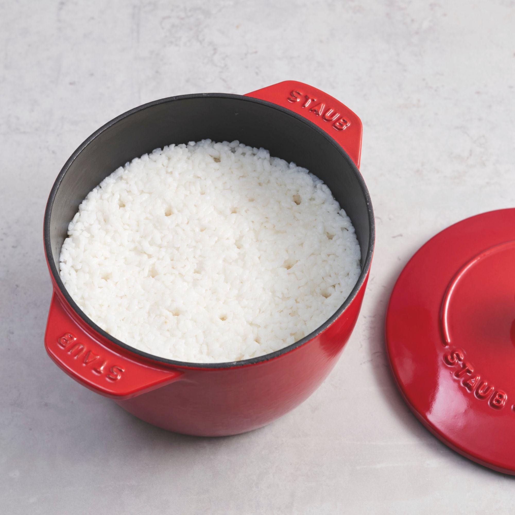 Cocotte à riz 16 cm, Rond(e), Cerise, Fonte Staub - Mathon - 2