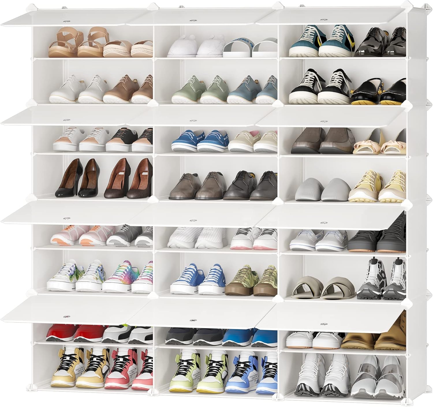 Rangement Chaussures, 3 x 8 blanc Vendos85 - Mathon