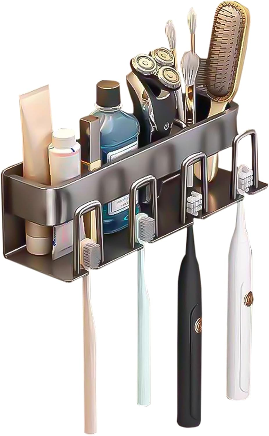 Porte Brosse à Dents Mural pour 4 Brosse Vendos85 - Mathon