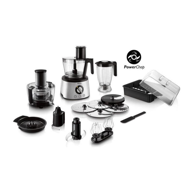 Robot De Cuisine 6-en-1 -   - Hr7778/00 - 1300 W - 3,4 L - Inox Philips - Mathon - 1