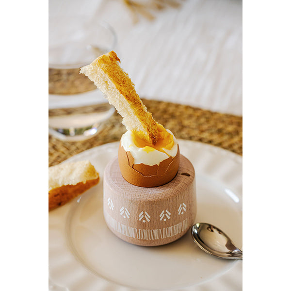 Coffret coquetier et cuillère Piou Plume hêtre naturel Roger Orfèvre - Mathon - 5