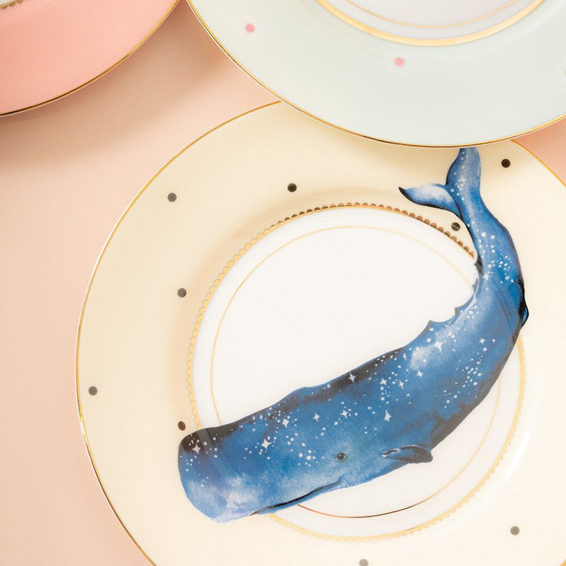 Under the sea - Coffret 4 assiettes 20cm - Animaux marins Yvonne Ellen - Mathon - 5