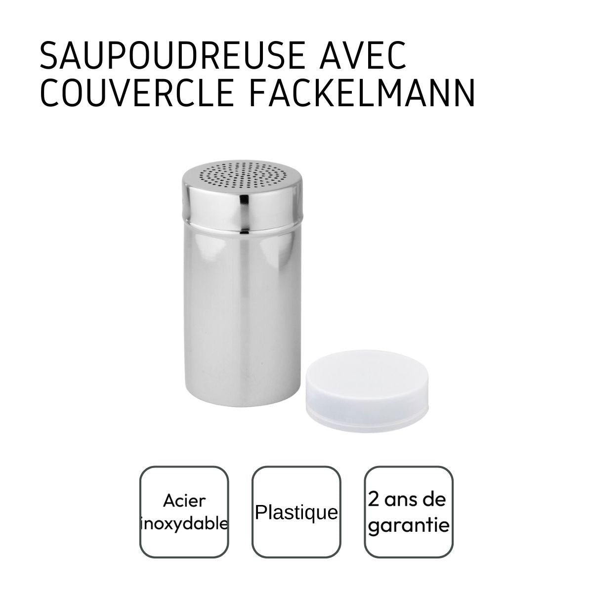 Ensemble de 2 Saupoudreuses de cuisine avec couvercle 13 cm  Divers Fackelmann - Mathon - 4