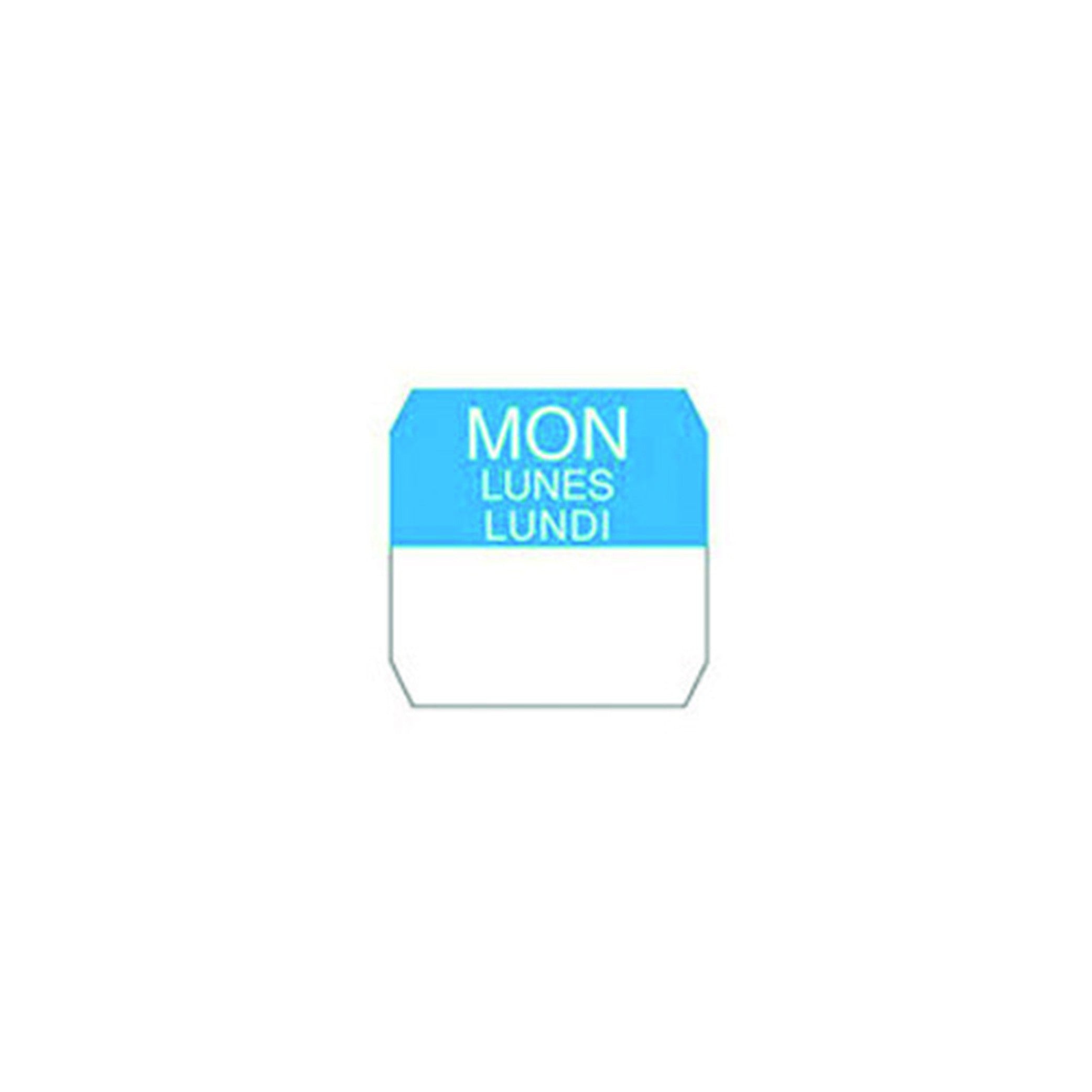 1000Pcs - Rouleau étiquette bleue lundi  25x25mm FirstPack - Mathon - 2
