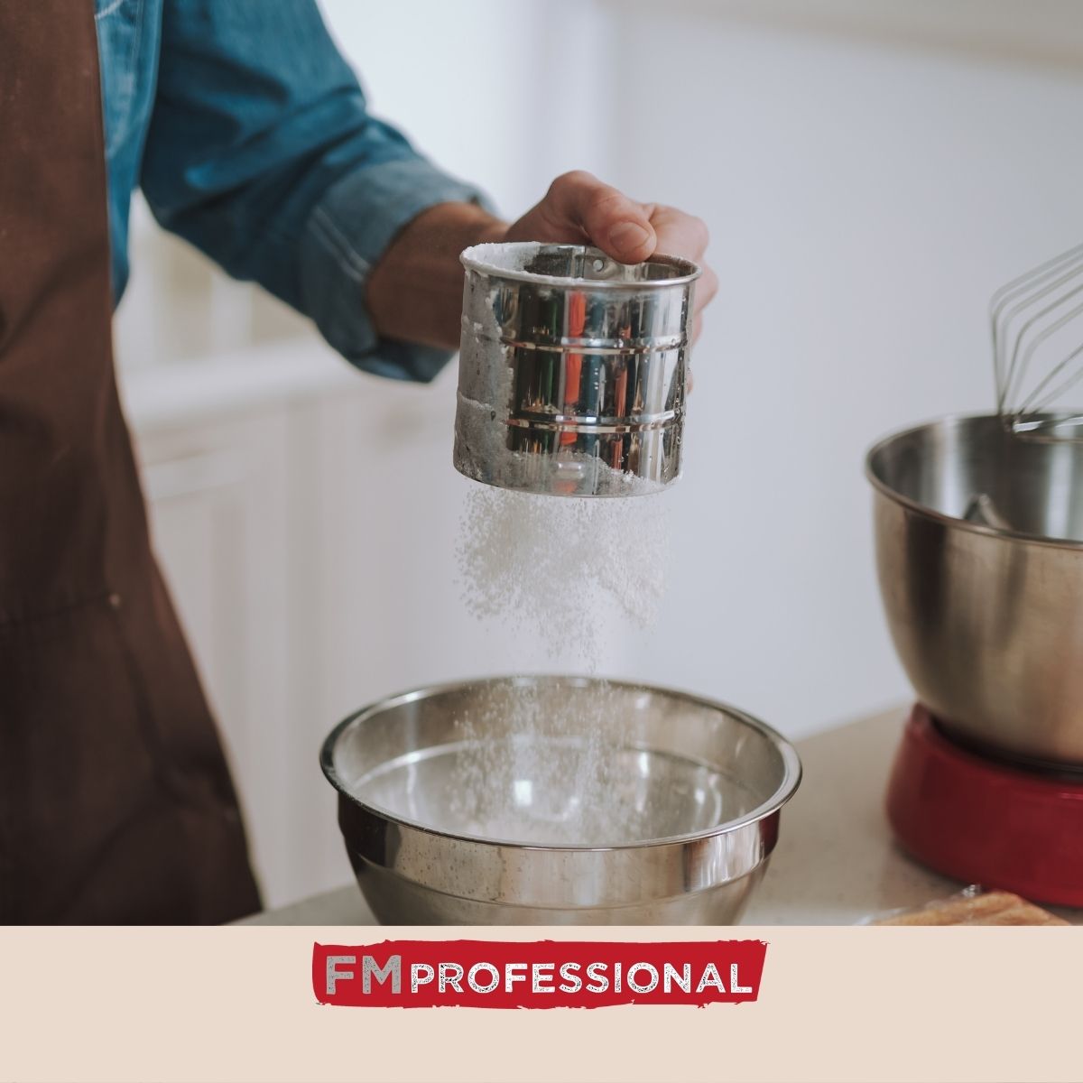 Tamis de farine en inox 10 cm FM Professional - Mathon - 2