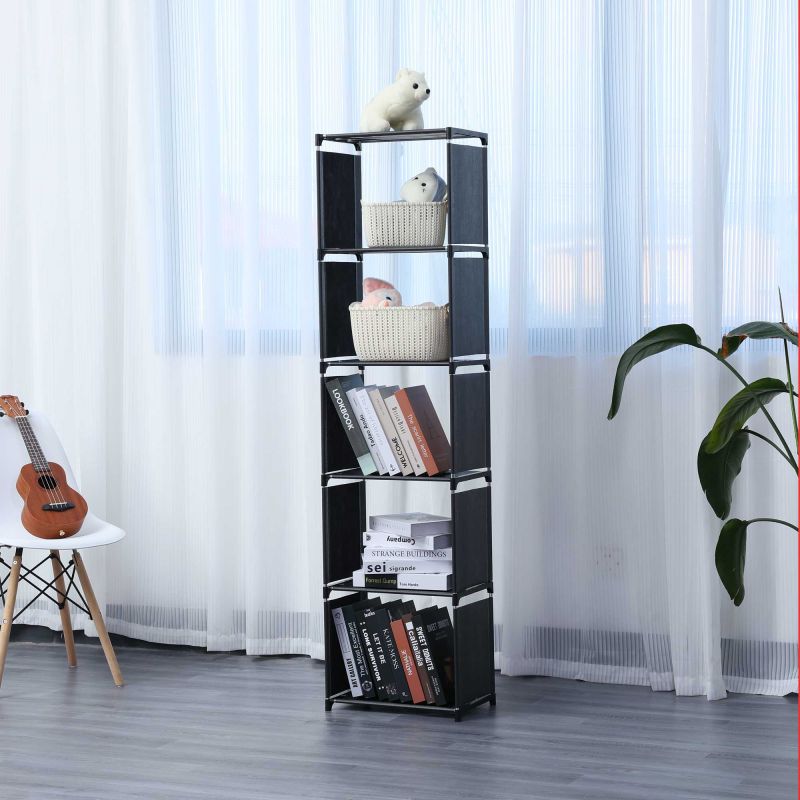 Etagère de rangement à 5 niveaux Gris Herzberg HG03619-BLK Herzberg - Mathon - 2