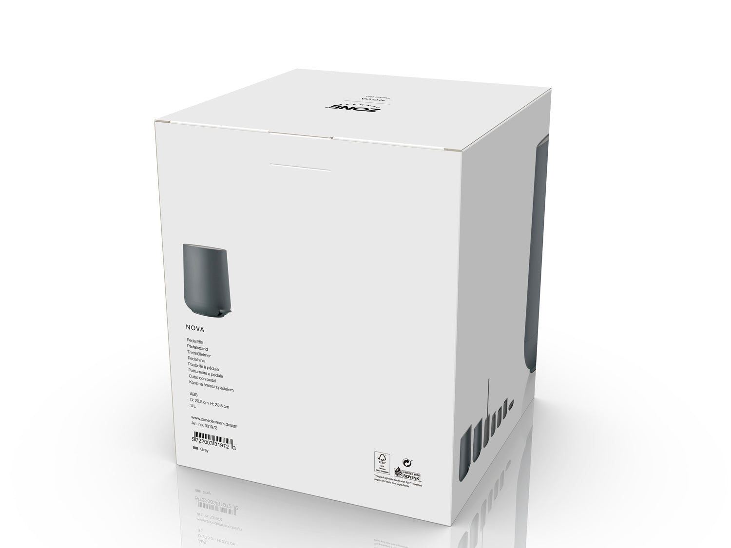 Poubelle à pédale NOVA en abs Gris Zone Denmark - Mathon - 4