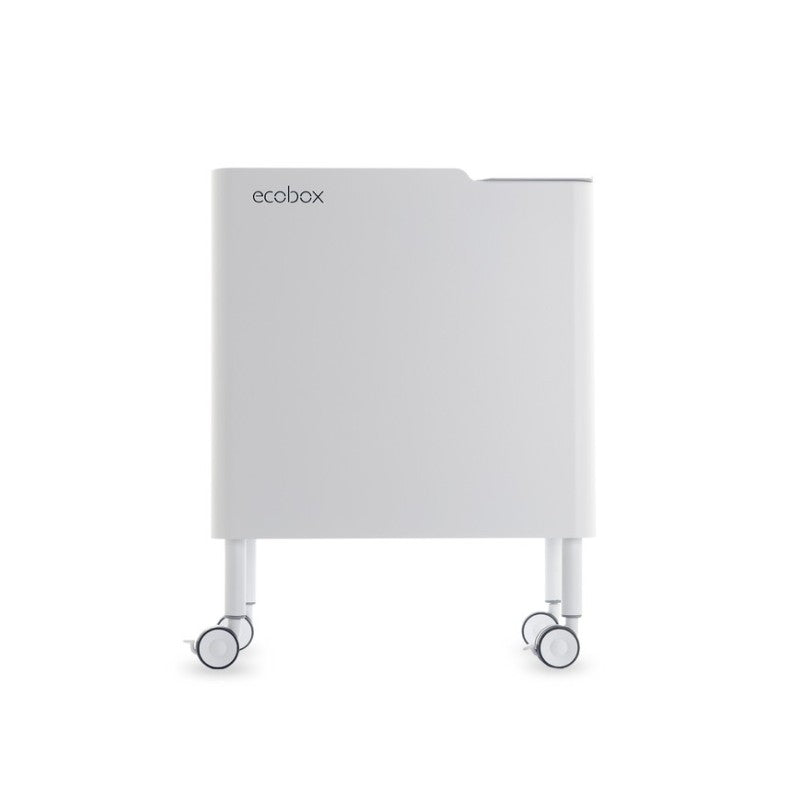 Poubelle cuisine fonctionnelle et élégante, 2 x 20 litres, ECOBOX NOA, Blanc-Gris Don Hierro - Mathon - 1