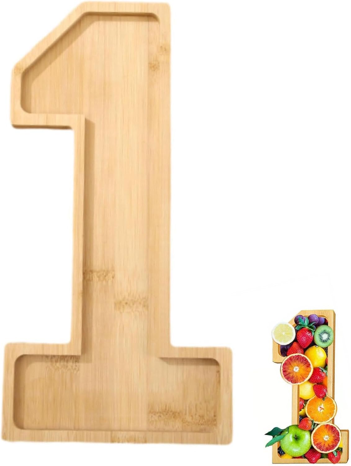 Plateau en bois en forme de chiffre 30x20 cm Vendos85 - Mathon