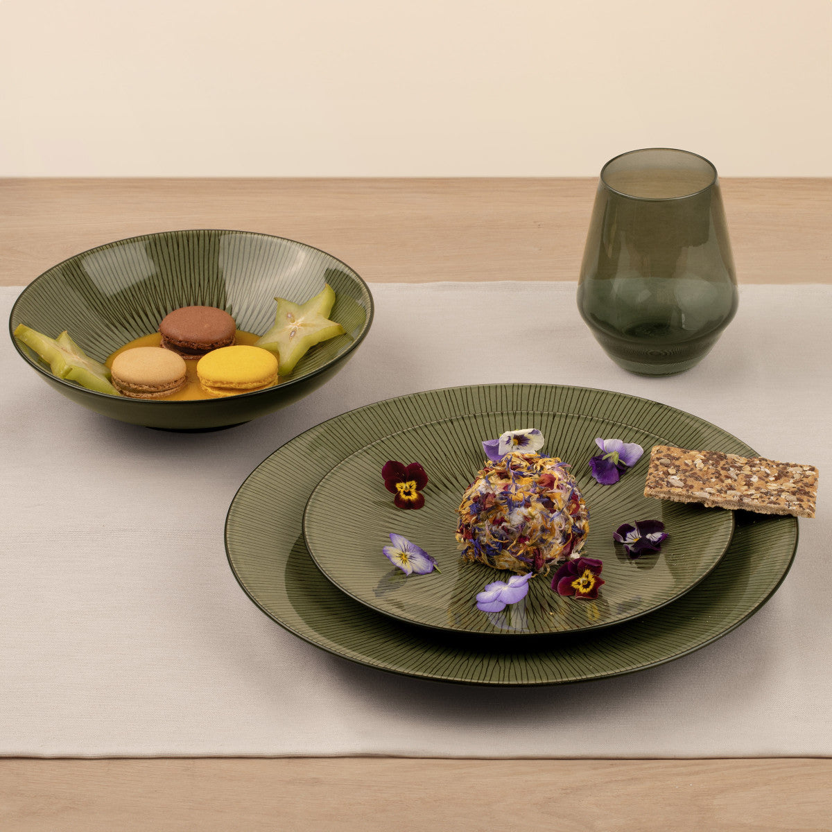 Hypnose Kaki - Assiette dessert 20.5 cm (lot de 6) Médard de Noblat - Mathon - 3