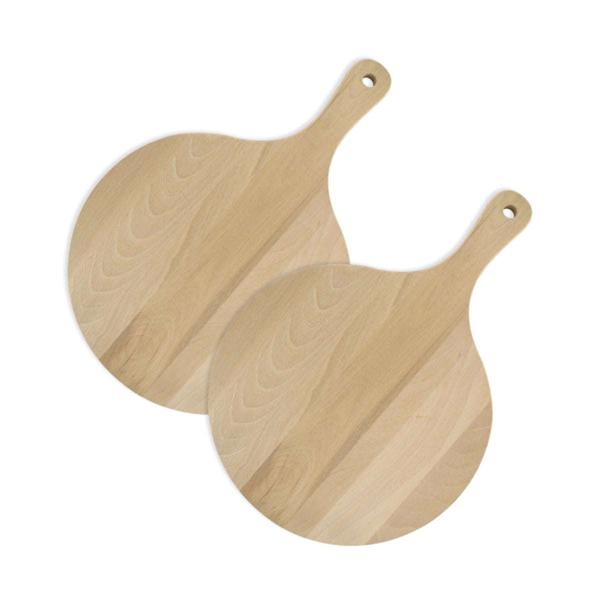 Lot de 2 planches à pizza et tarte flambée en bois 30 cm  Pizzas Lovers Fackelmann - Mathon - 1