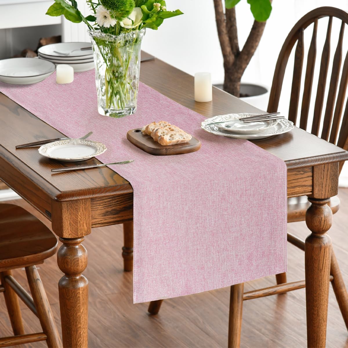 Chemin de Table Polyester Rose 40×180 cm Vendos85 - Mathon