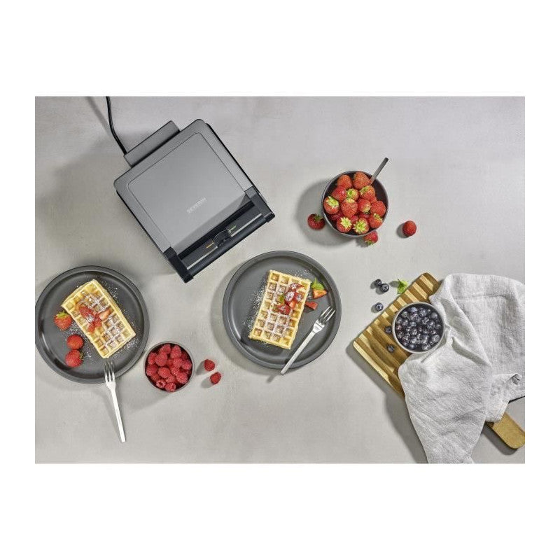 Gaufrier -   - Wa2125 - 1600 W - Revetement Céramique Antiadhésif - Gris / Noir Severin - Mathon - 2