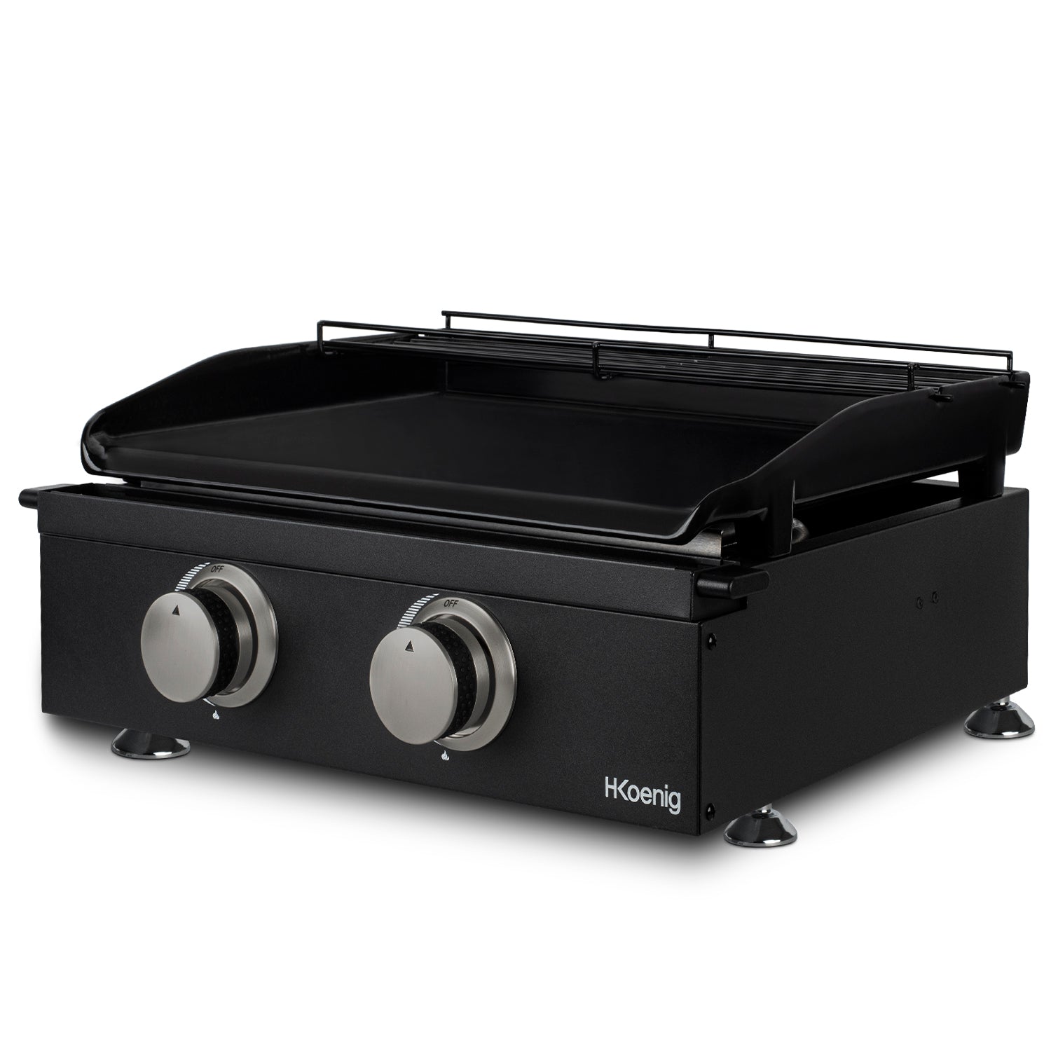 Plancha 2 brûleurs U noire fonte émaillée - PLX1022 H.Koenig - Mathon - 2