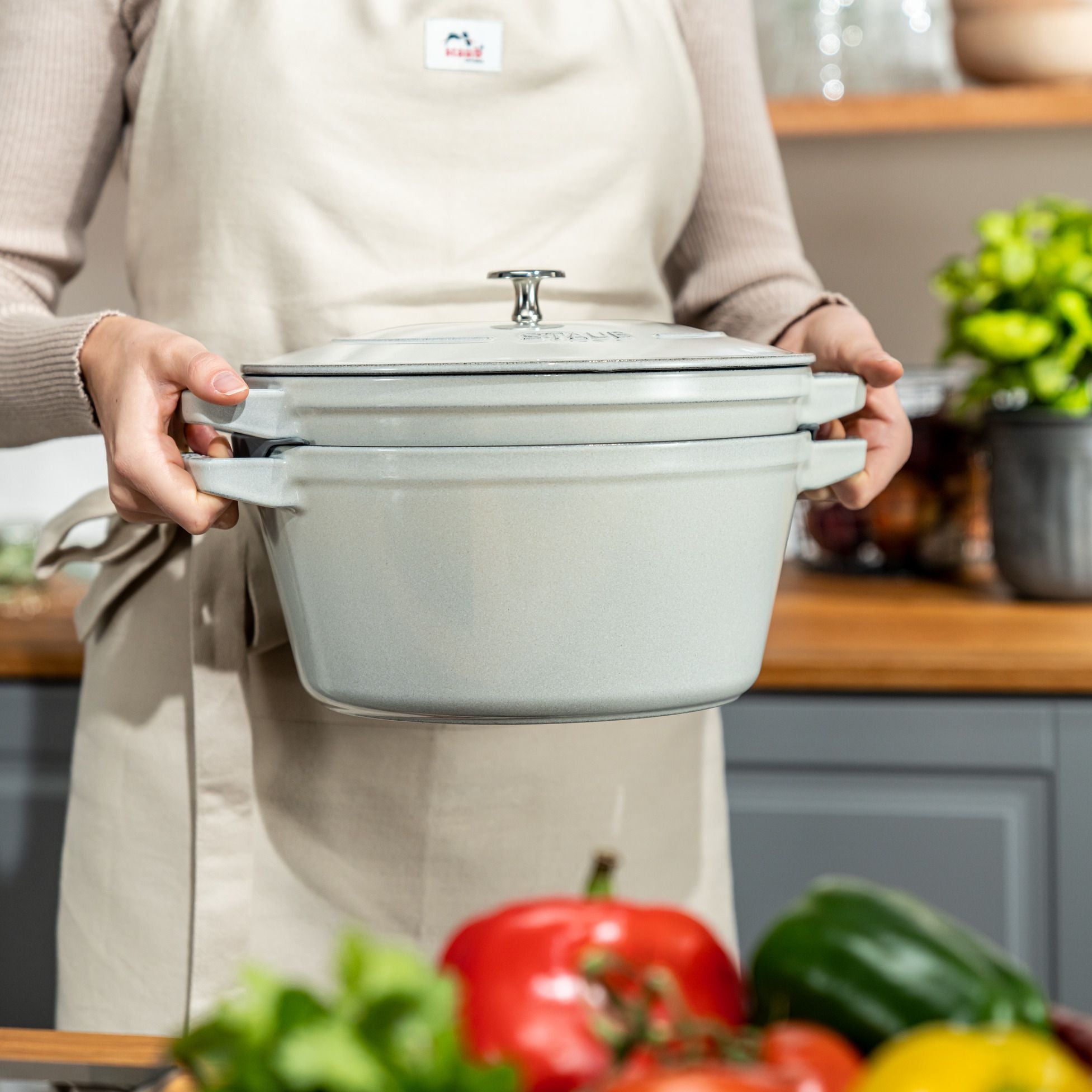 2-pcs, Set empilable, Truffe blanche Staub - Mathon - 2