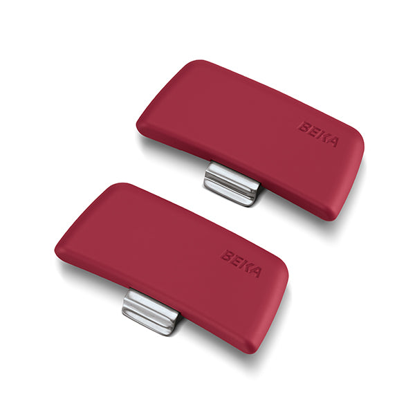 Set 2 anses amovibles en bakélite rouges Soft Touch Evolution Beka - Mathon - 1