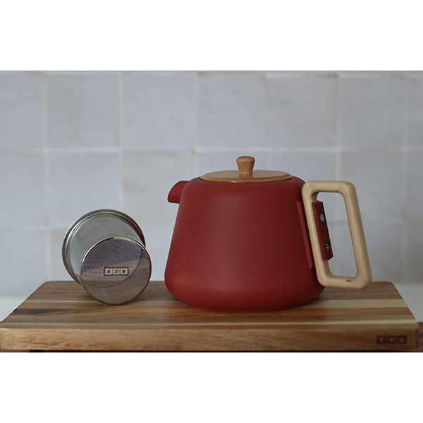 Théière Viggo en fonte et bois d