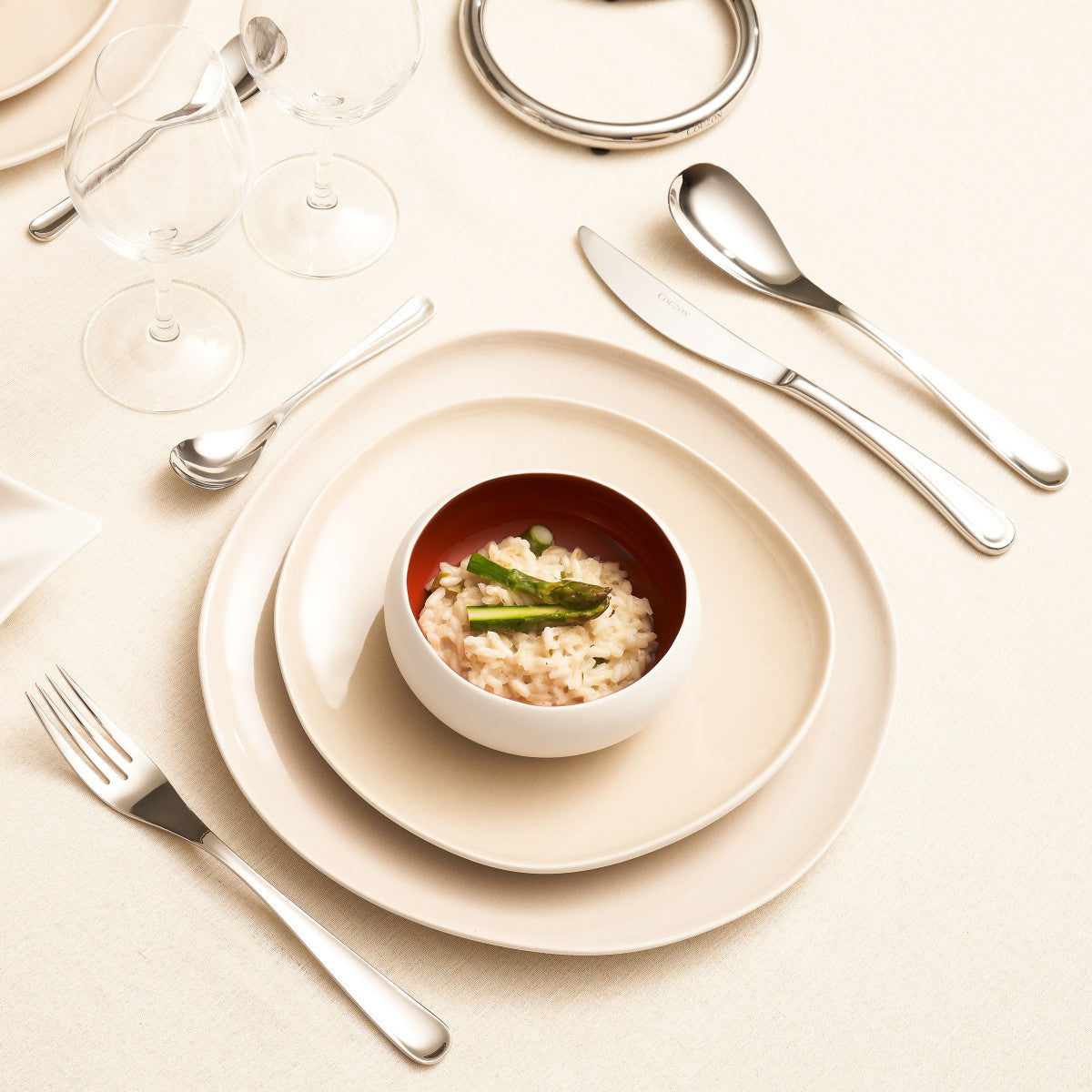 Oslo Blanc - Assiette plate 28 cm (lot de 6) Médard de Noblat - Mathon - 3