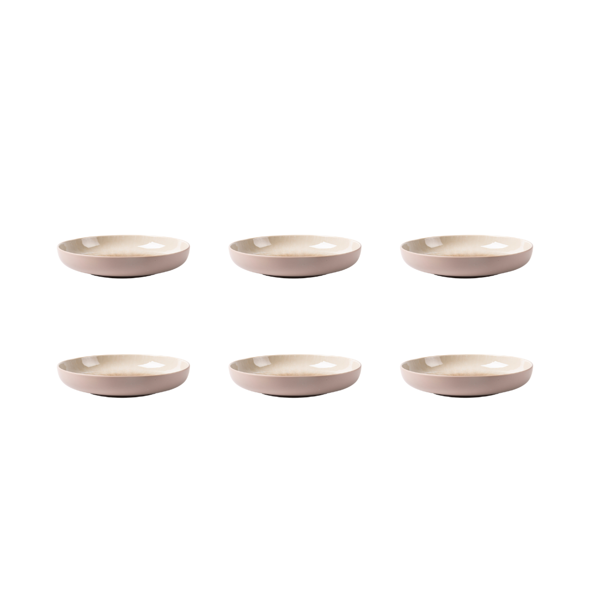 Lot de 6 assiettes creuses taupe - "Iris" Laguiole Cuisson - Mathon - 2