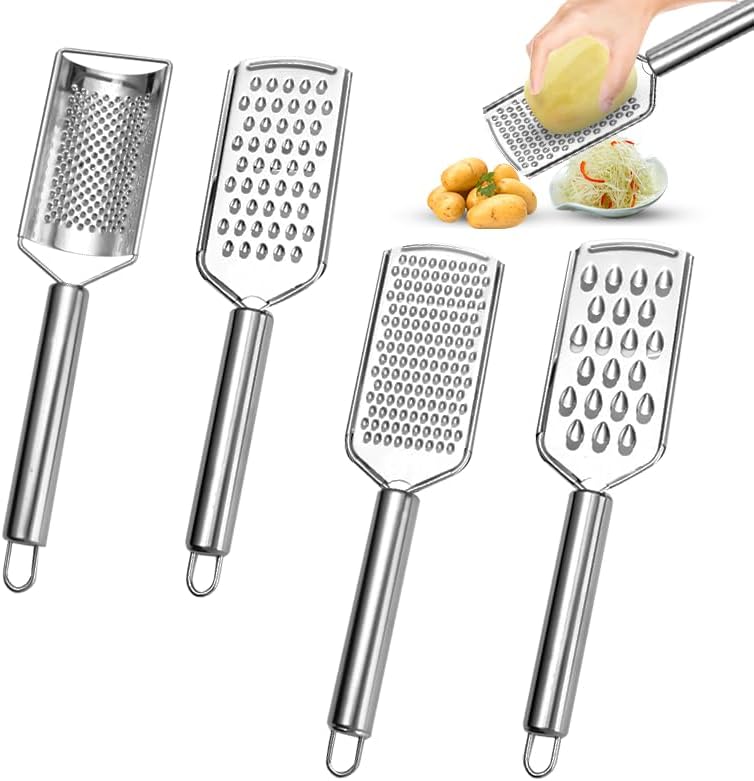 Set de râpes manuelles multifonctions en inox Vendos85 - Mathon