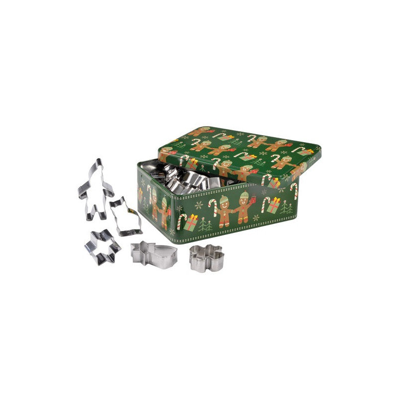 Boite Metal Vert  25 Decoupoirs Decor Biscuit Patisse - 13722 Patisse - Mathon