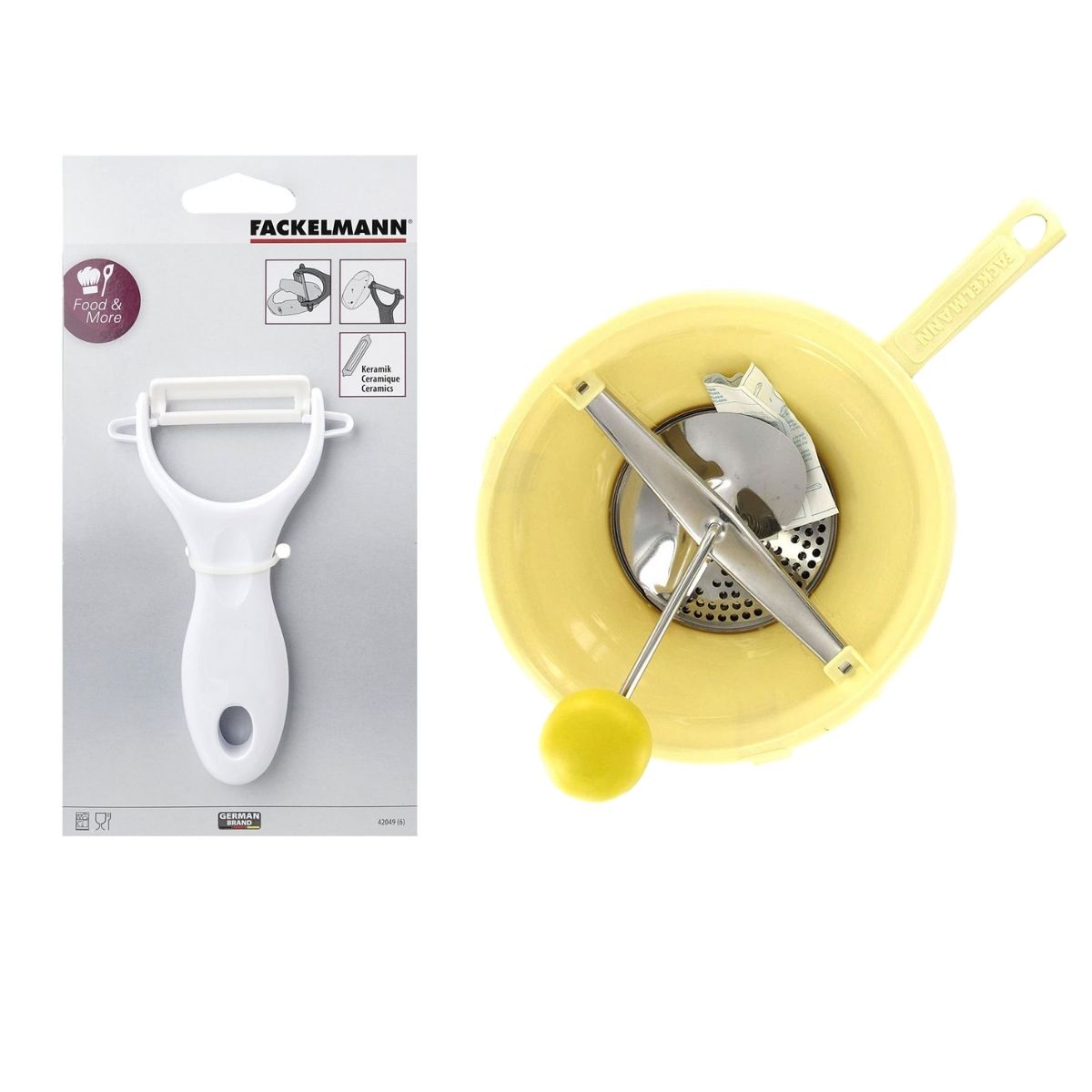 Ensemble de 2 ustensiles spécial purée avec éplucheur et moulin à légumes Fackelmann - Mathon - 5