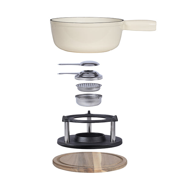 Service à fondue tradition crème 2,6 L 6 personnes Livoo - Mathon - 3