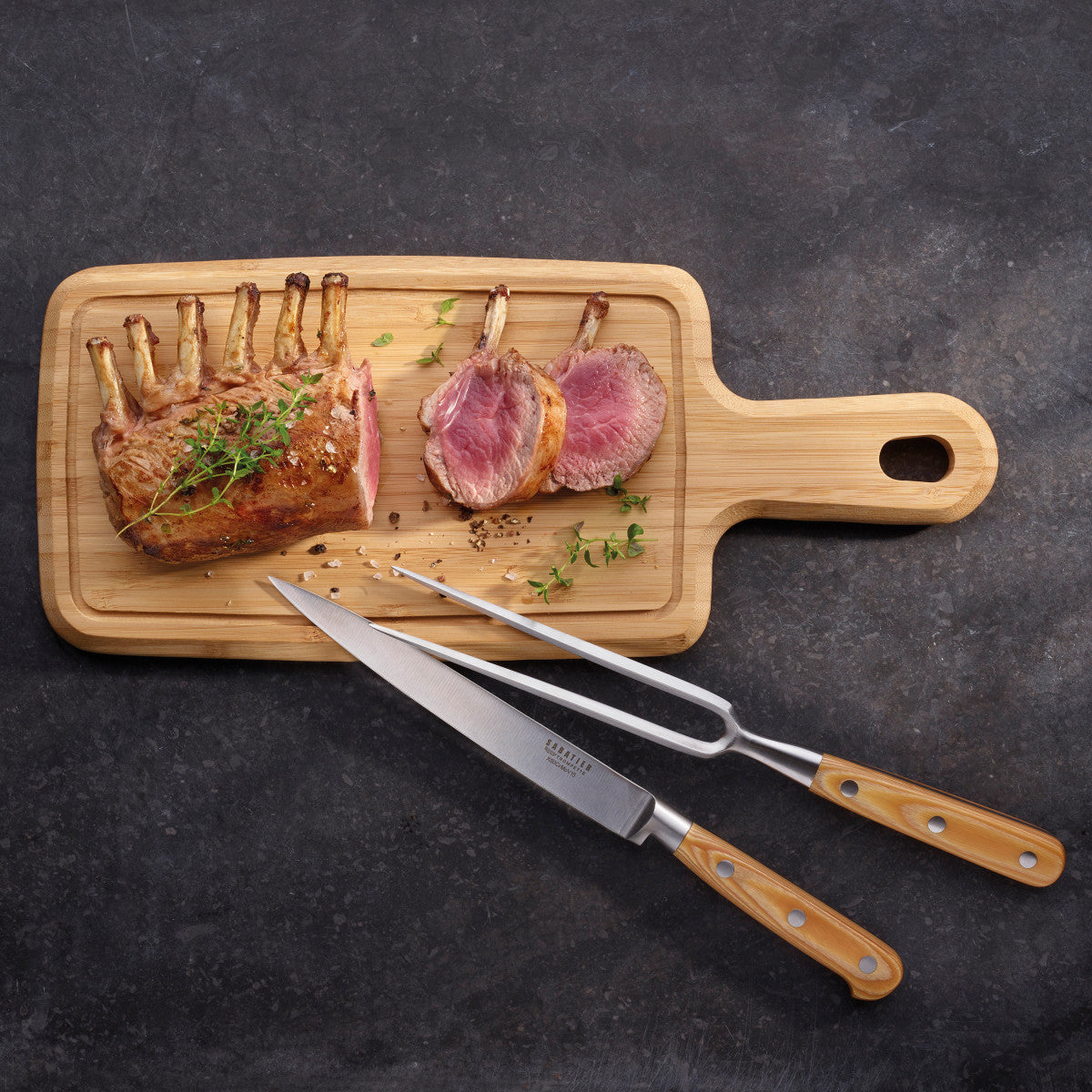 Essentiel - Couteau & Fourchette à découper Sabatier Trompette - Mathon - 4