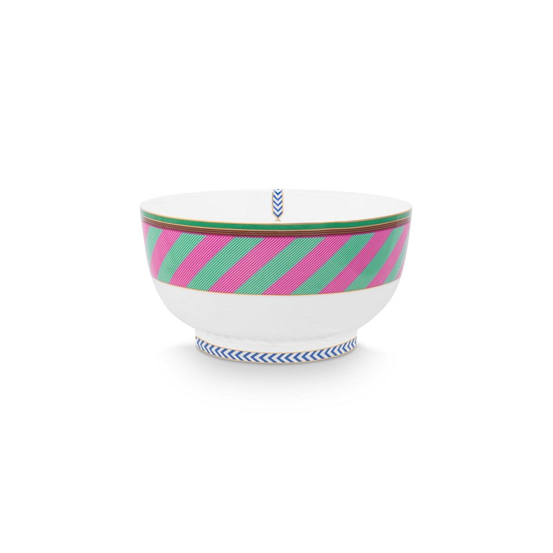 Saladier Pip Chique Stripes Rose-Vert - 20,5cm Pip Studio - Mathon - 1