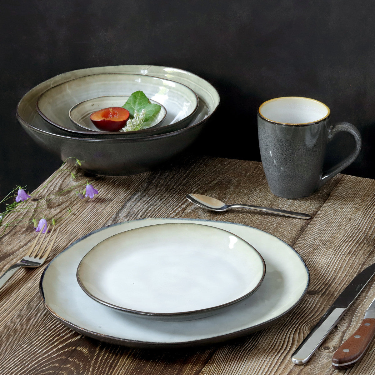 Shadow Nacre - Assiette dessert 20.5 cm (lot de 6) Médard de Noblat - Mathon - 4