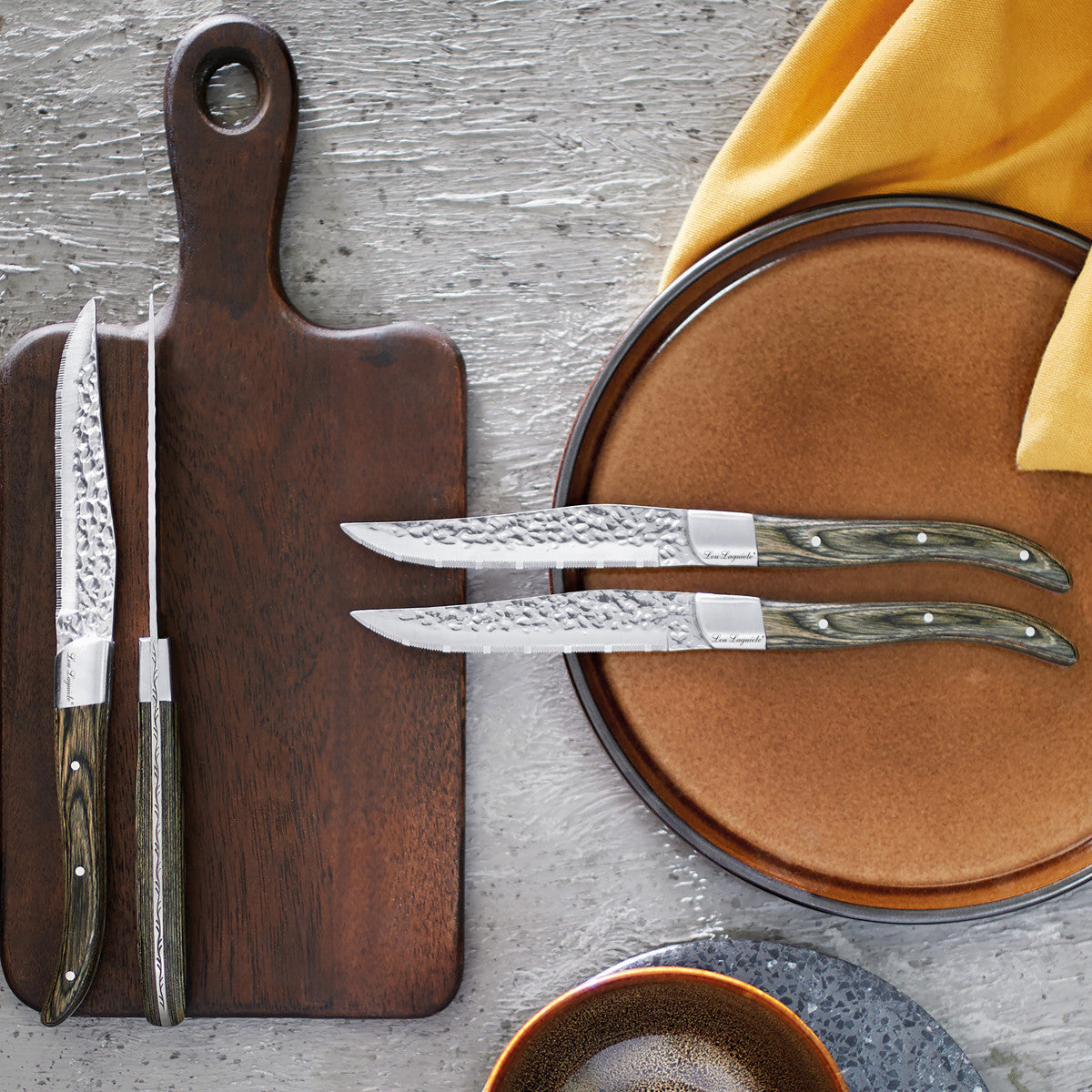 Volcano - Coffret 4 couteaux steak Lou Laguiole - Mathon - 4