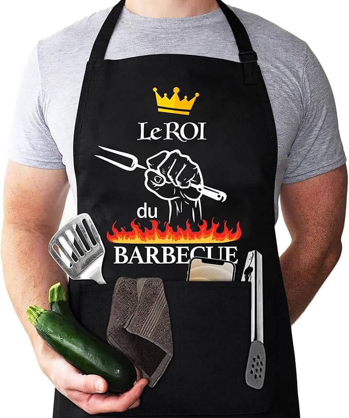 Tablier « Le Roi du Barbecue » – Homme Vendos85 - Mathon
