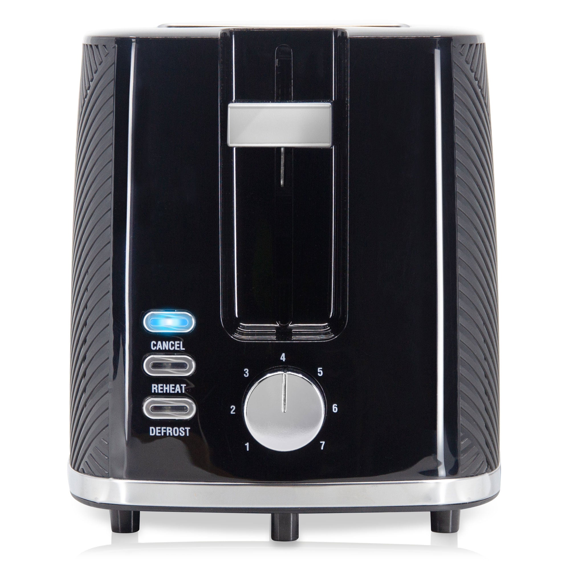 Elegance Grille Pain 2 Fentes, Tranches Larges, 7 Niveaux de Dorage, Décongeler 870 Noir TA1169BLK - Mathon - 9