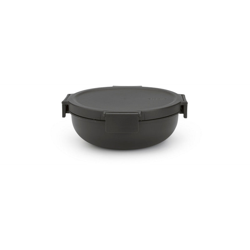 Conservation Des Aliments   Make & Take Boîte A Salade Ronde, 1.3l Dark Grey Brabantia - Mathon - 1