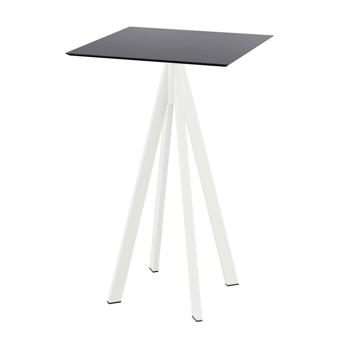 Mange-debout Infinity avec piètement blanc + plateau HPL 70x70 cm - Veba - Mathon