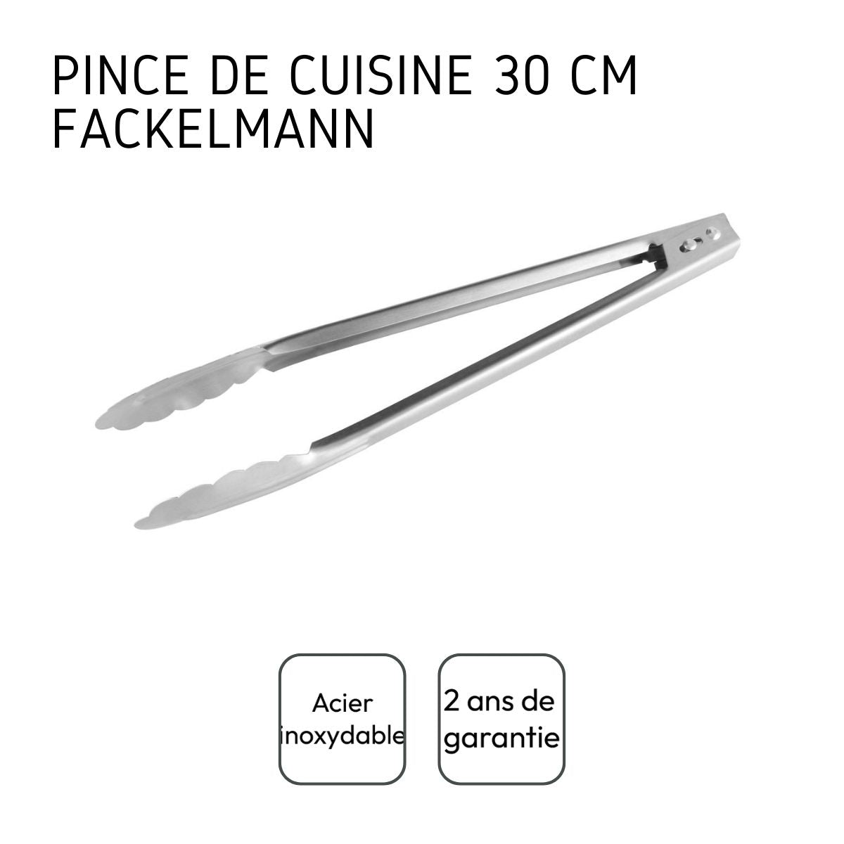Ensemble de 2 Pinces multifonction inox 30 cm Fackelmann - Mathon - 5