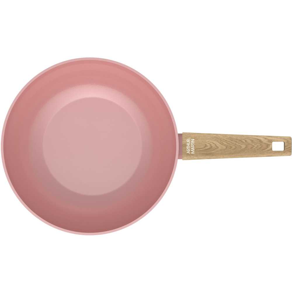 Wok - Tous Feux Dont Induction -   - Am4944 - Revetement Céramique - ø 28 Cm - Rose Arthur Martin - Mathon - 4