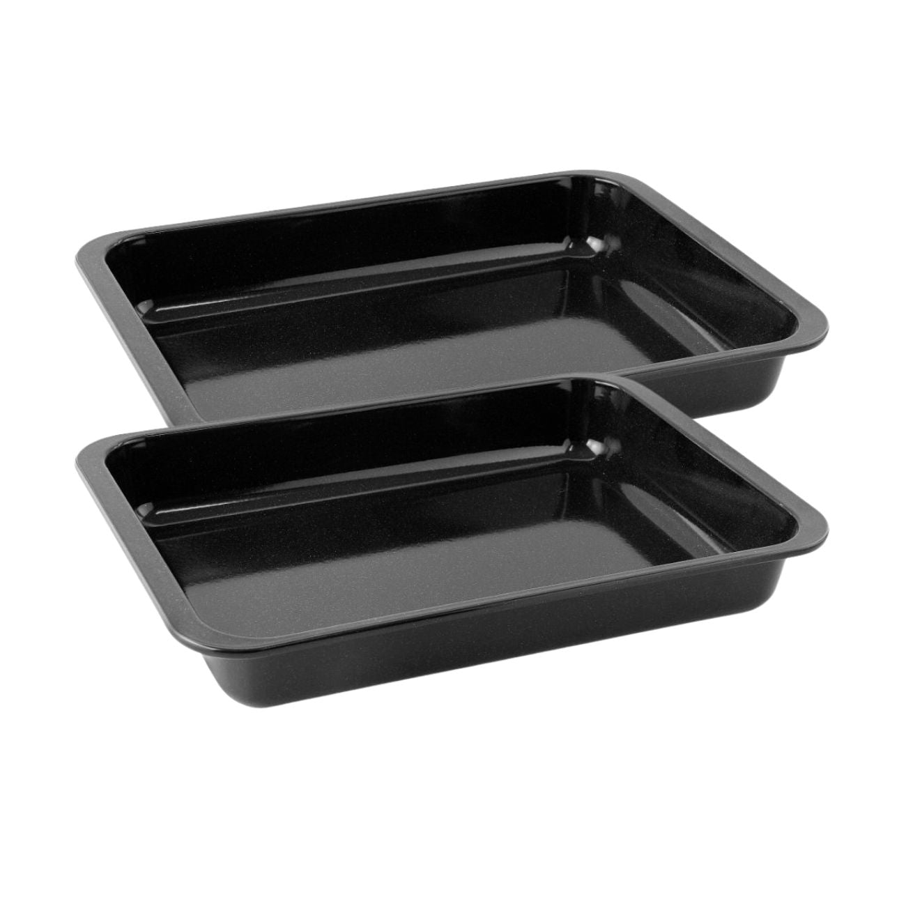 Ensemble de 2 Plats rectangulaire XXL 40 x 29 cm en acier émaillé Zenker Spécial Cooking Zenker - Mathon - 1