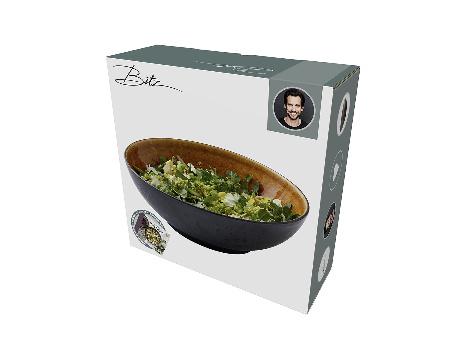 Saladier GASTRO en grès Noir/Ambre Bitz - Mathon - 8