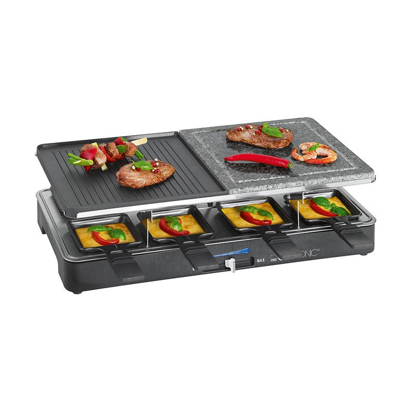 Raclette gril 2en1 8 personnes Clatronic RG 3518 Noir Clatronic - Mathon - 3