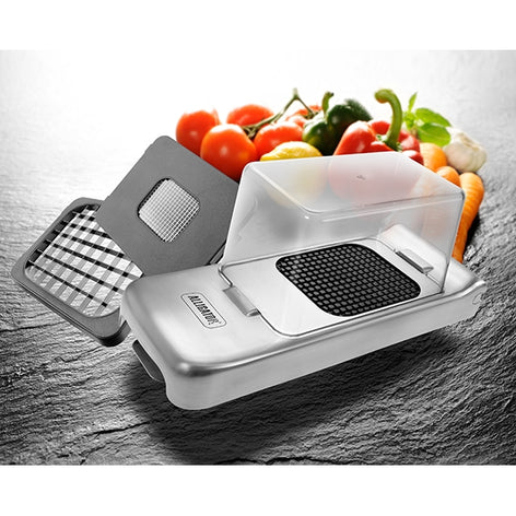 Coupe-légumes en inox avec 3 grilles Alligator - Mathon - 2