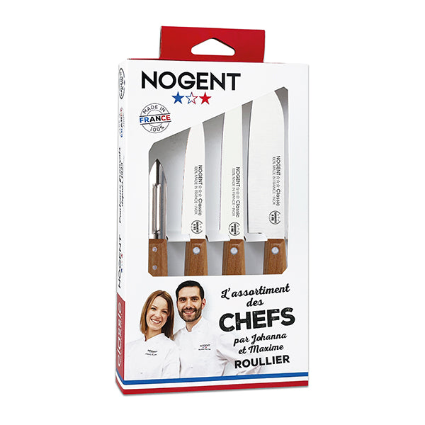 Coffret cuisine 4 couteaux cerisier des bois Nogent - Mathon