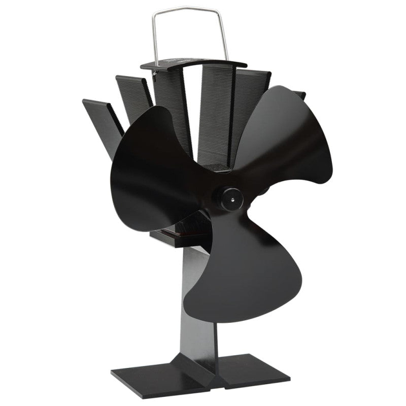 Ventilateur De Poêle Alimenté Par Chaleur 3 Pales Noir VIDAXL - Mathon - 1