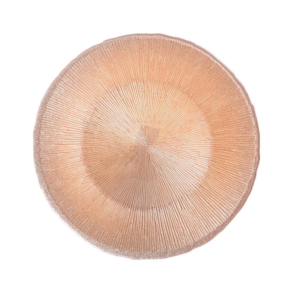 Assiette plate Glitter doré 28 cm (lot de 6) Table passion - Mathon - 2