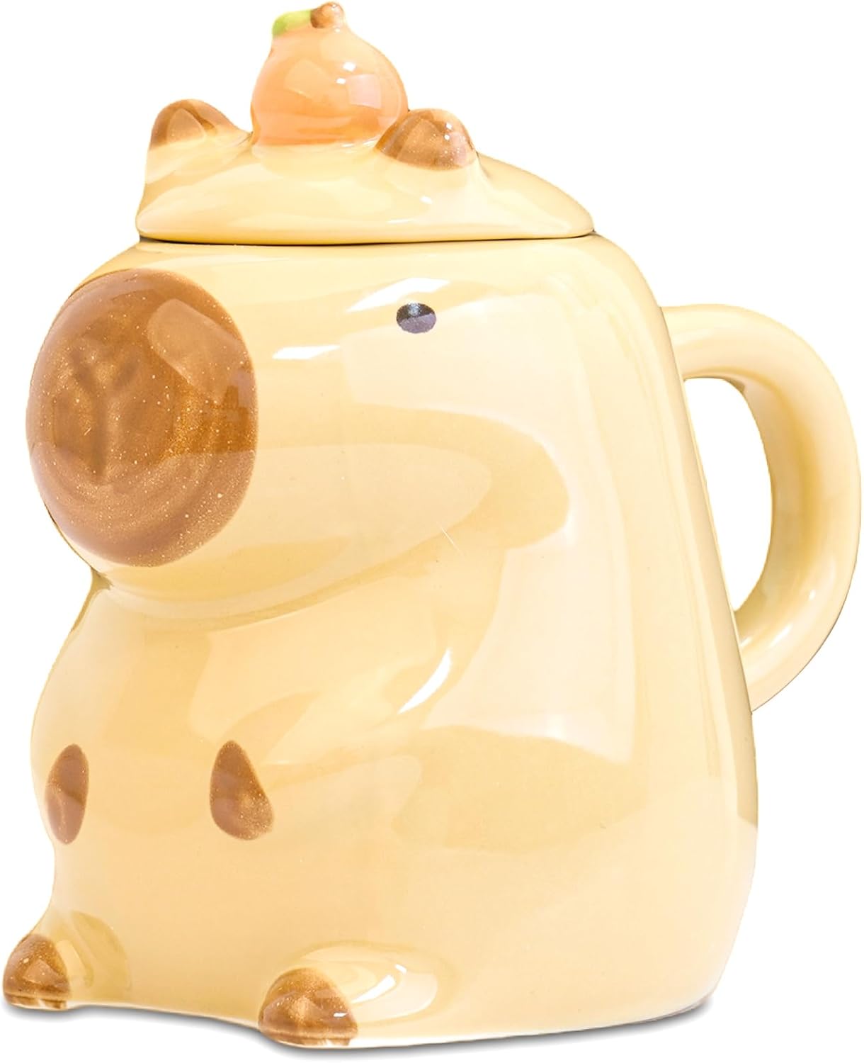 Tasse Capybara Jaune 3D en céramique 410 ml mignonne Vendos85 - Mathon